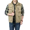 Hunting Jackets Men's Outdoor Casual Vest Multi-pockets Water-resistant Cargo Waistcoat Functional Pographer Chalecos Para Hombre