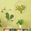 Produkte im chinesischen Stil transparente Stickkits mit Bamboo -Hoop -DIY für Anfänger grüne Pflanzenmuster Kreuzstich Home Decor nähen