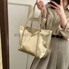 Shoulder Bags Silver Commuter Tote Bag 2023 Summer New Trendy and Fashionable Small Pack for Women Large Capacity Simple One Shoulder Largestylishhandbagsstore