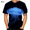 T-shirts pour hommes dernière mode Animal méduse T-Shirt homme/femme imprimé 3D décontracté à manches courtes été