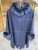 여성 모피 코트 겨울 로로 피아나 캐시미어 망토 레이스 업 코트 무료 크기