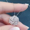 Pendant Necklaces CAOSHI Chic Flower Necklace Bridal Wedding Accessories With Brilliant Zirconia Exquisite Design Jewelry For Women Graceful