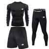 Mens Tracksuits Long Sleeve Warm Men Compression Fitness Tights Training Wear Jogging Cloth Trousers Herren Suit 230804
