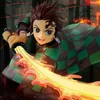 Figurines militaires Demon Slayer Kamado Tanjirou 16 cm Anime Action Figure Kimetsu No Yaiba Modèle Statue Collection PVC Figurines Jouets Poupées Enfant Cadeau 230803