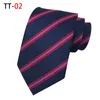 EXSAFA Striped tie Man's Polyester yarn business casual