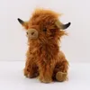 25cm 3 colori Highland Cow Scottish Highland Cowboy Giocattoli di peluche Cartoon Film e televisione Bambole periferiche per i regali dei bambini