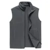 Men's Vests Winter Fleece Male Thick Warm Waistcoats Casual Outwear Thermal Soft Man Windbreaker Sleeveless Jackets Z14