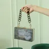 New Bag 2023 Acryl Dinner Water Ripple Square Chain Portable Ice Crack Dames 230804