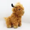25cm 3 cores Highland Cow Scottish Highland Cowboy Brinquedos de pelúcia de desenho animado Filme e televisão Bonecas periféricas para presentes infantis