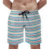 Męskie szorty letnie kropki i paski Surfing Niebieska linia projekt graficzny krótkie spodnie wygodne pływanie pnie