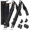 Trekkingstokken 5-delig Outdoor Opvouwbare Trekking Pole Camping Draagbare Wandelen Wandelstok Ultralichte Telescopische Krukken Alpenstocks HKD230804