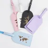 10pcs Bag Parts PU Travel Map Printing Luggage Tags Mix Color