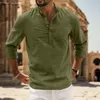 Męskie koszule T Męskie stojaki na stojak na kolorowy kolor długi rękaw Soild Inner Button Shirt Mens Casual