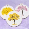 Chinese Style Products Ginkgo Tree Embroidery Needlework DIY Sakura Tree Needlecraft for Beginner Cross Stitch R230804