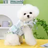 Vestuário para cães Verão Praia Saia Legal Cachorrinho Regata Colete Estampado Flor Vestido Roupas para Animais de Estimação para Cães Pequenos Médios Yorkie Maltês Beagle