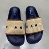 علامات تجارية النعال Lafite Grass Contrast Marn letter anti slip grass slippers beach beach for Outdoor Wear