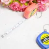 wholesale 1PC New Small 1M tape measure 1 meter portable mini soft tape measuring ruler keychain pendant gifts gift metric inch tapes LL