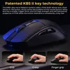 マウスDareu PC Gaming Mouse Tri Mode Connect Bluetooth Wired 2 4G Wireless with充電ベースKBSボタンラップトップゲーマー230804のMous