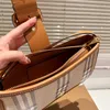 Sling-Umhängetasche, kariert, Vintage-Designer-Tasche, modische Hobo-Tasche, Damen-Umhängetasche mit Klappe, Segeltuch, Rindsleder, Luxus-Handtasche, Geldbörse, Hasp-Klappe, Unterarmtaschen, Geldbörse