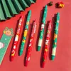 Party Favor 6st Santa Gel Ink Pen Presents Birthday Decor Kids Back To Shool Present Child Christmas Giveaways år gåva