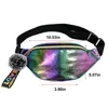 Waist Bags 1PC Cool Sequins Printing Bag For Women Fashion Girls Shoulder Belt Kids Packs Glitter Phone Pouch 230804