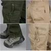 Мужчины штаны Мужские грузы много карманы военная тактическая уличная одежда Армия Прямые брюки Случайные длинные брюки 230804