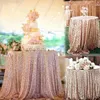 Party Decoration Sparkly Tablecloths Glitter Sequin Tablecloth Rose Gold Table Cloth Wedding Banquet Home Accessories258r