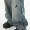 Mens Jeans Fashion Punk Baggy pojkvän för kvinnliga män blixtlåsfickor y2k byxa vintage streetwear breda benbyxor Kop denim 230803