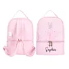 Rugzakken Gepersonaliseerde Borduurwerk Kids Dance BackBag voor Meisjes Ballerina Roze Duffel Balletklas Crossbody Handtas Rugzak 230803