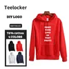 Erkek Hoodies Özelleştirilmiş Logo Sweatshirt Sıcak Çizme Erkekler Günlük Giyim İçin Hoodie Sonbahar Kış Kılavuzu Düz Renk Şeritli Kelesi