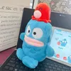 Bambole di peluche Cute Anime Sanrios Hangyodon Cartone animato Peluche Zaino Borsa a tracolla Scatola del tessuto Brutto pesce Cuscino Peluche ripiene Regalo bambola 230803