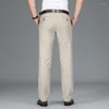 Pantalons pour hommes Style classique été mince Stretch Beige décontracté 2023 mode d'affaires pantalons de haute qualité marque masculine