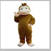 2019 Outlets Outlets Aldy Costume Corurious George Mascot Costume Compans Fancy Party Gress Suit Carnival Costume with 225Q