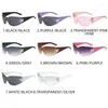 Lunettes de soleil Vintage Punk One Piece Femmes Goggle Y2K Lunettes de Soleil Années 2000 Nuances Lunettes UV400 Hommes Designer Lunettes