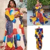 Ethnische Kleidung 5XL Mode Afrikanische Kleidung Frauen Langarm Trägerloses Kleid Sommer Gedruckt Maxi Röcke Laides Lose Abend Party Kleider