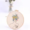 Chinese Style Products Head of Flowers Embroidery DIY Needlework Body Art Needlecraft for Beginner Cross Stitch Artcraft R230804