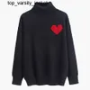 2023 Designer sweater love heart mens woman lovers couple cardigan round neck collar womens fashion brand letter white black long sleeve clothing pullover