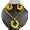 Chains 24k Black Necklace Earring Jewelry Set For Women Dubai Fashion Wedding Banquet