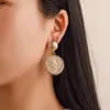 Stud Fashion Classic Retro Portrait Sweet Cool Ear Studs Earrings Simple Antique Gold Womens Party Jewelry 230803