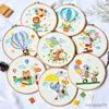 Chinese Style Products Balloon with Animals Embroidery DIY Needlework Needlecraft for Beginner Cross Stitch ArtcraftWithout R230804