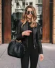 Women's Jackets 2023 Selling Spring Fashion Leather PU Suit Small Coat Long Sleeve Slim Cool Motor Women Jacket