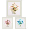 Chinese Style Products Ribbon Flowers Embroidery Kit DIY Needlework Bouquet Pattern Needlecraft for Beginner Cross Stitch(Without Hoop Frame) R230804