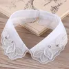 Bow Ties Women Neckwear Pearl Bead Rhinestone Lace Neckline Fake Collar Embroidery Chiffon Detachable False Removable Tops