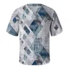 Camicie casual da uomo Camicia estiva da spiaggia hawaiana da uomo Stampa estetica Pullover oversize con maniche a T Boho Top Stile allentato Camisa Hombre