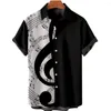 Hommes t-shirts pour hawaïen musique motif hauts mode Harajuku été manches chemise 2023 surdimensionné t-shirt homme vêtements 5XL