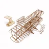 Modèle d'avion Modèle d'avion en bois Kit de jouets d'avion Collection de bâtiments Wright Brothers Flyer Avion 3D Assemblage en bois Puzzle pour enfants adultes 230803