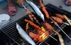 BBQ Narzędzia Akcesoria grilla BBQ Square Square Grid Grill Grill Stal nierdzewna Siatka Batonika Pieczenie Ogień Flat Chicken Duck Mesh 230804