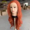 Synthetische Pruiken Voguequeen Oranje Rood Haarkant Body Wave Hittebestendige Vezel Natuurlijke Haarlijn Voor Vrouwen 230803