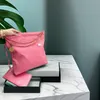 Branded Sweet Pink Beach Bag 2023 New Popular Top grade Sheepskin Fashion Versatile Large Capacity Lingge Women's One Shoulder Crossbody Handheld Shopping Bag