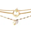 Anklets Golden Simple Moon Star Temperament Pearl Anklet Gift For Women Young Fashion Beautiful